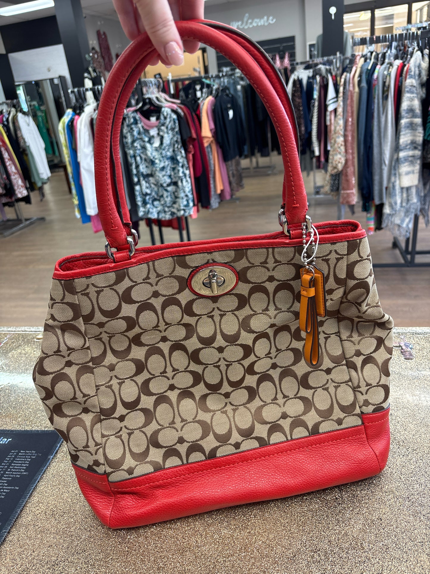 Coach brown/red Purse