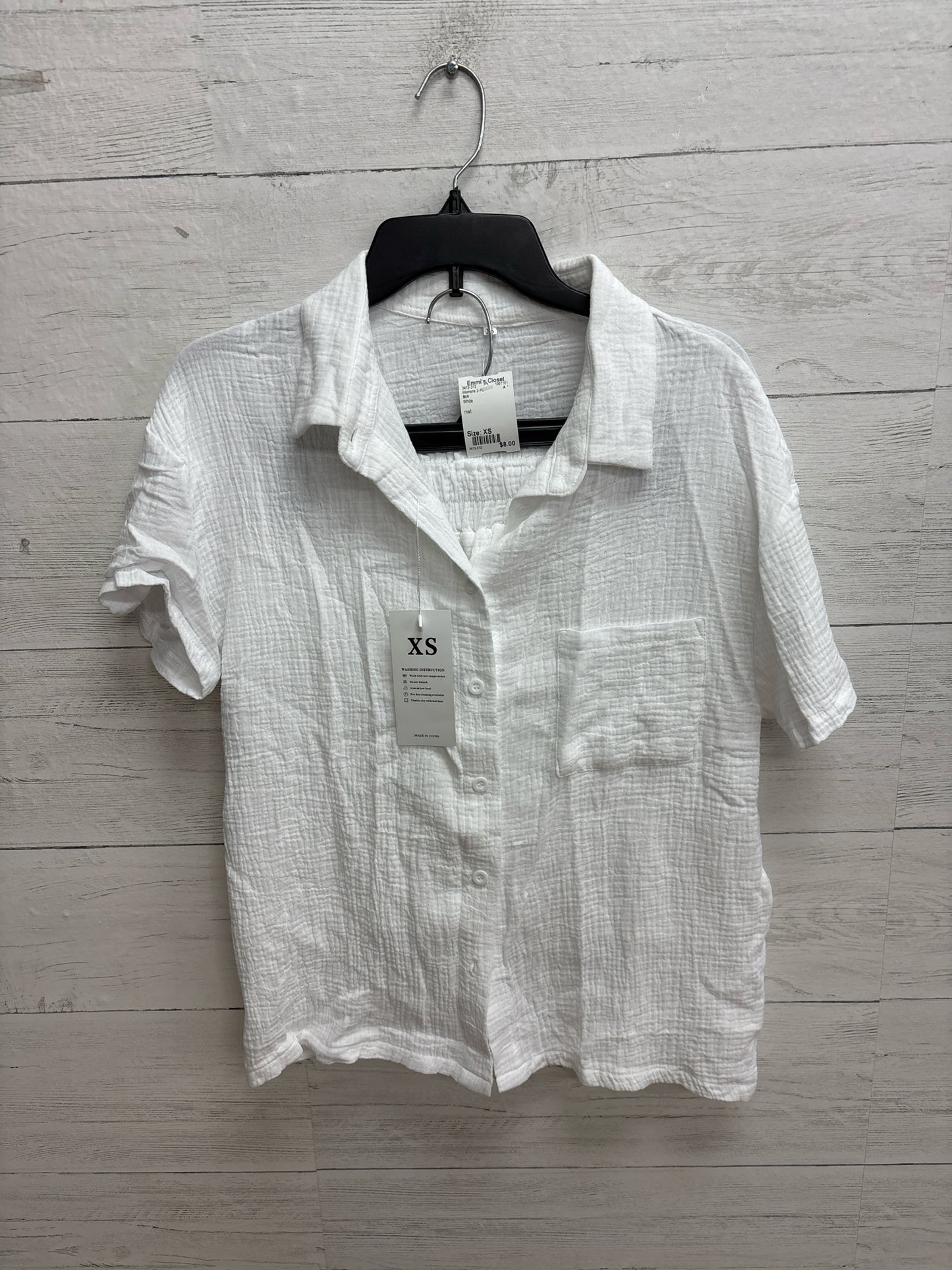 Size XS N/A White Womens 2-Pc