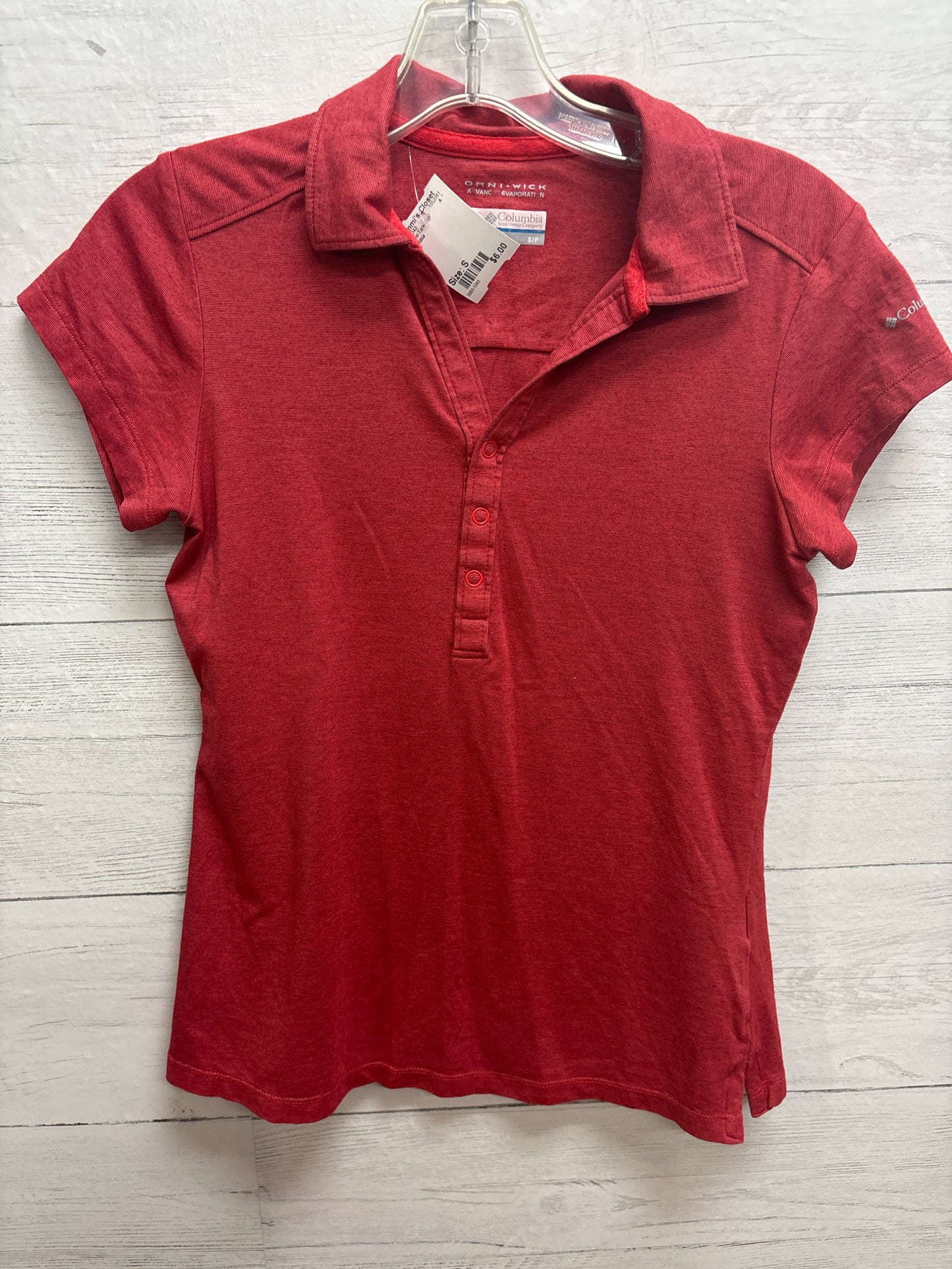 Size S Columbia Red Womens Tank-Top