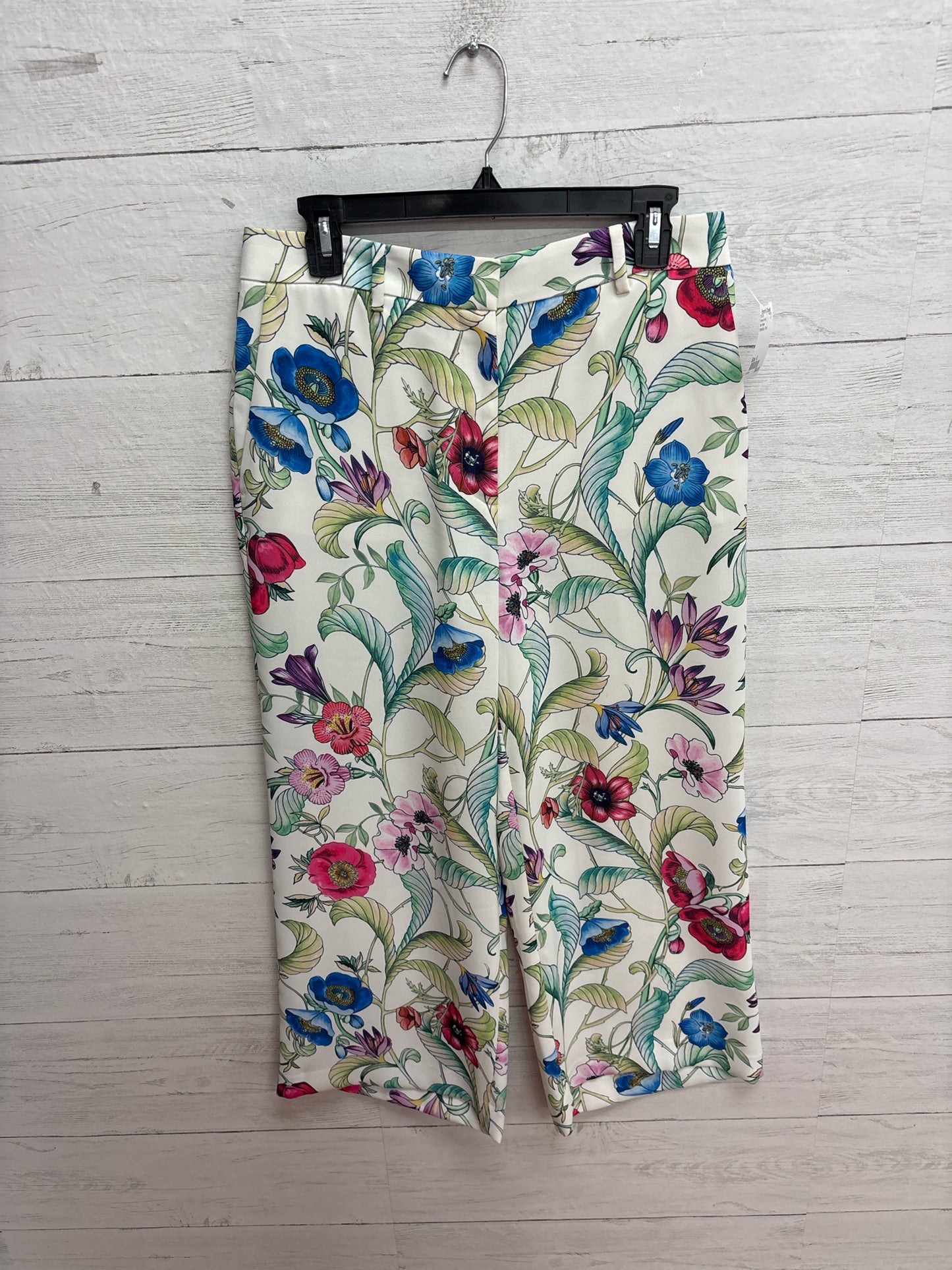Size 6 Ann Taylor White/Blue Womens Pants