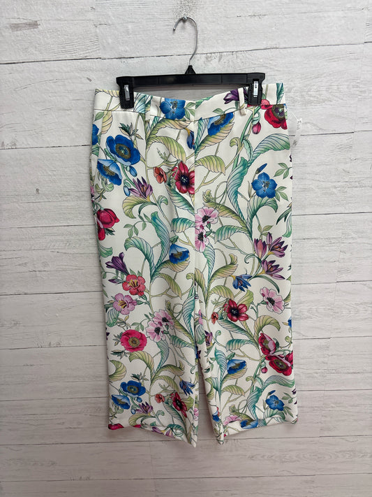Size 6 Ann Taylor White/Blue Womens Pants