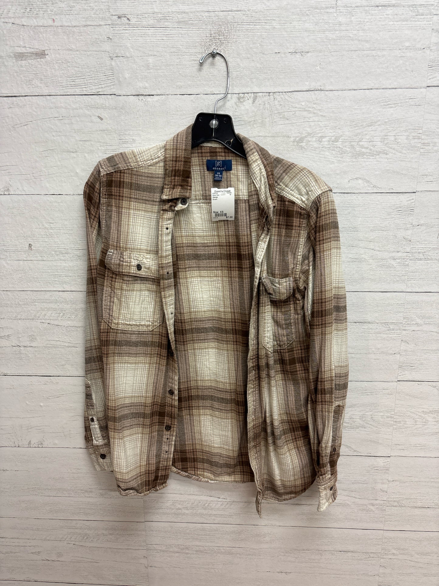 Size XS George Brown Mens Shirt