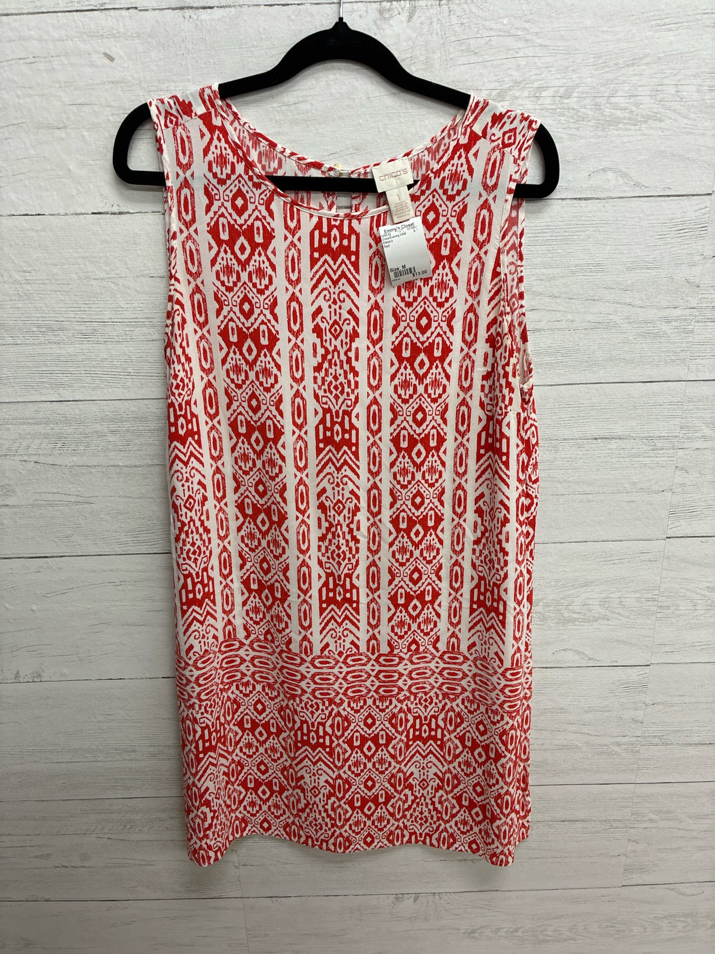 Size M Chico's Red Dress/Evening Wear
