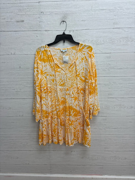 Size S Blue Island Yellow/White Dress/Evening Wear
